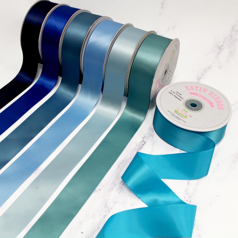 LUV RIBBONS Creative Ideas Solid Satin Ribbon, 1-1/2"/50 yd, Turquoise,PSF1102-316 - Image 4